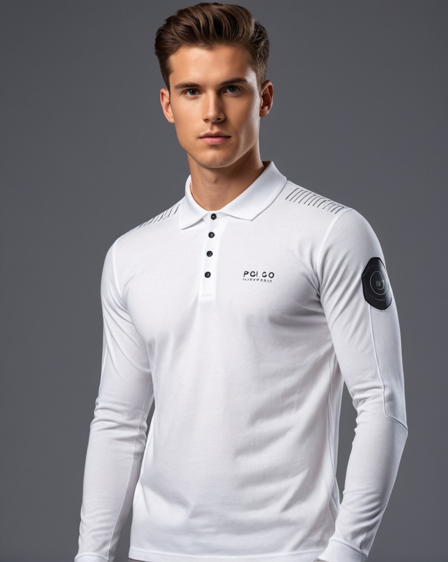 Customisable Long Sleeved Polo Shirt