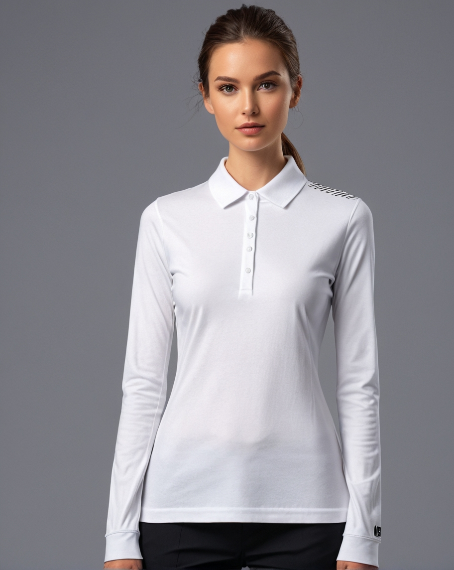 Customisable Long Sleeved Polo Shirt